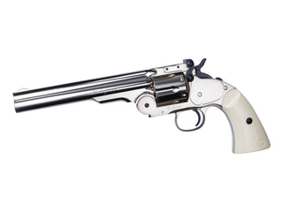 ASG SCHOFIELD 6" PELLET AIRGUN SILVER & IVORY GRIP