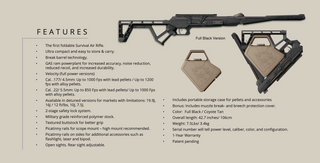 Black Bunker BM8 Tan .22 Survival Rifle .22