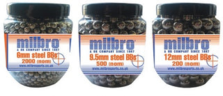 MILBRO POT 9.5MM STEEL SLINGSHOT AMMO