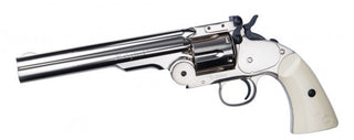 ASG SCHOFIELD 6" PELLET AIRGUN SILVER & IVORY GRIP