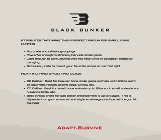 Black Bunker BM8 Black .22 Survival Rifle
