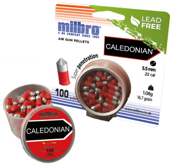 Milbro Caledonian Lead Free .22 16.7gr 100pc – AirGuns-Liverpool