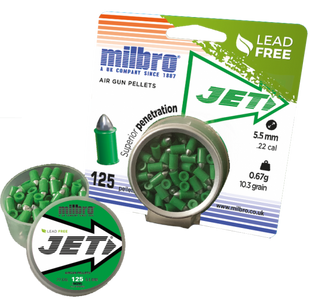 Milbro Jet Lead Free .22 10.3gr 125pc